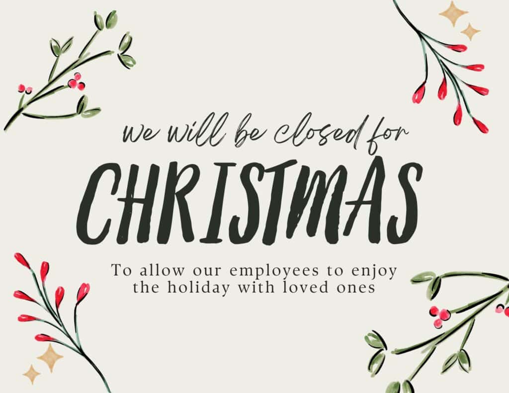 12 free printable closed for christmas sign templates - the